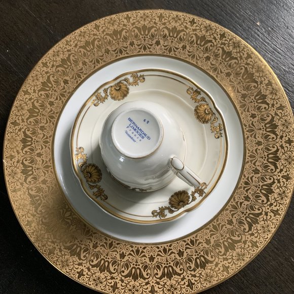 Antique Bernardaud Limoges 2 tea sets 18K gold - Picture 8 of 9